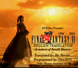 Final Fantasy VI (english translation) Title Screen